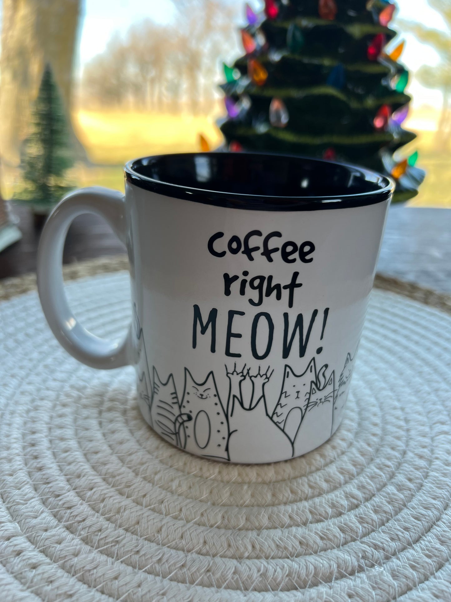 Coffee Right Meow! Ceramic Mug with gift box