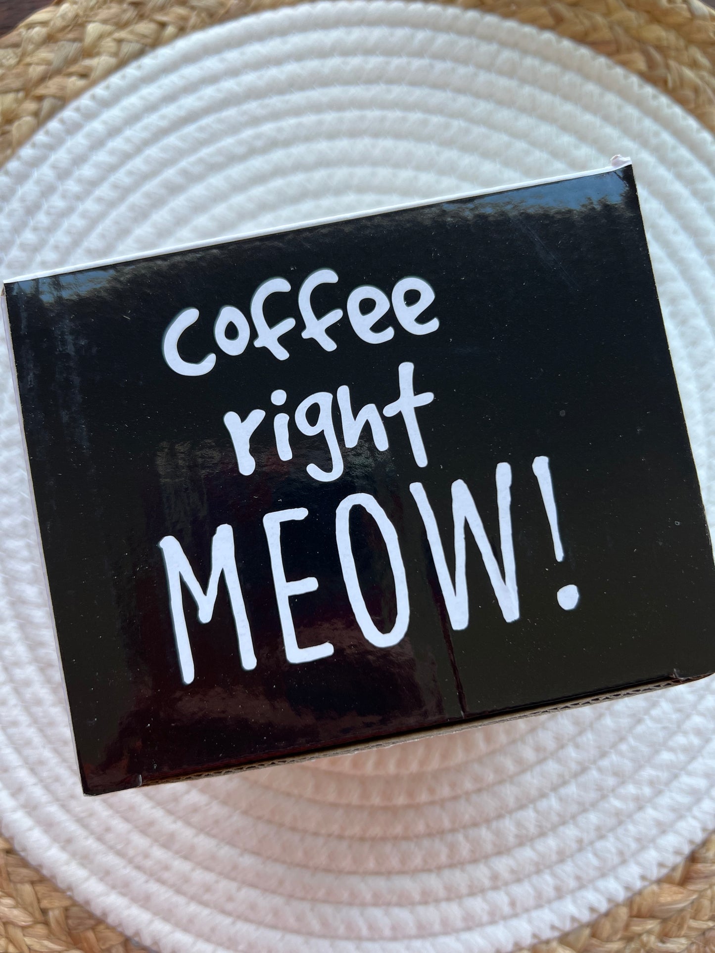 Coffee Right Meow! Ceramic Mug with gift box