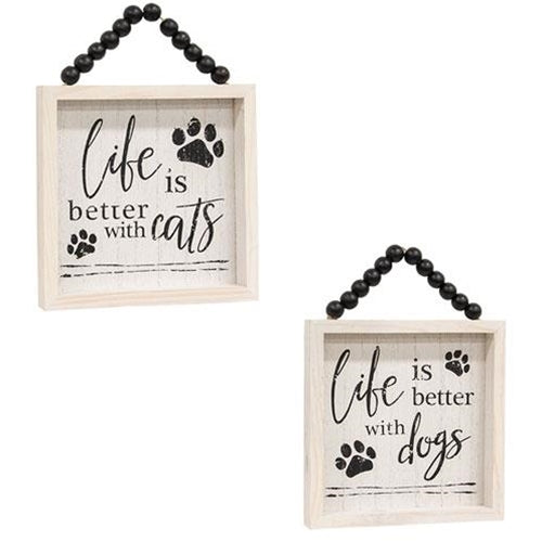 Life Is Better With Pets Beaded Sign